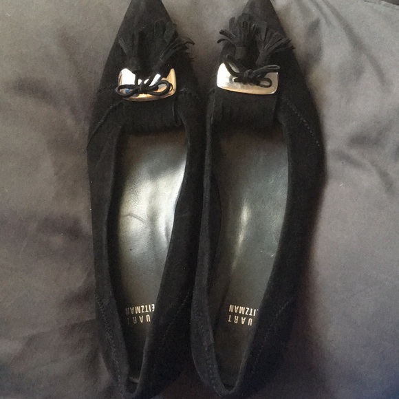 Stuart Weitzman women’s sz 8.5m black suede shoes - Picture 1 of 4